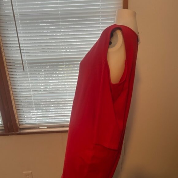Forever 21 Plus size red cold shoulder Cotton shift dress, size 3X - Picture 2 of 5
